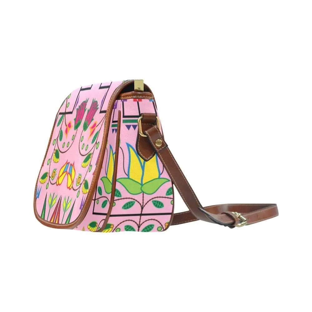 Geometric Floral Summer - Sunset Saddle Bag/Small