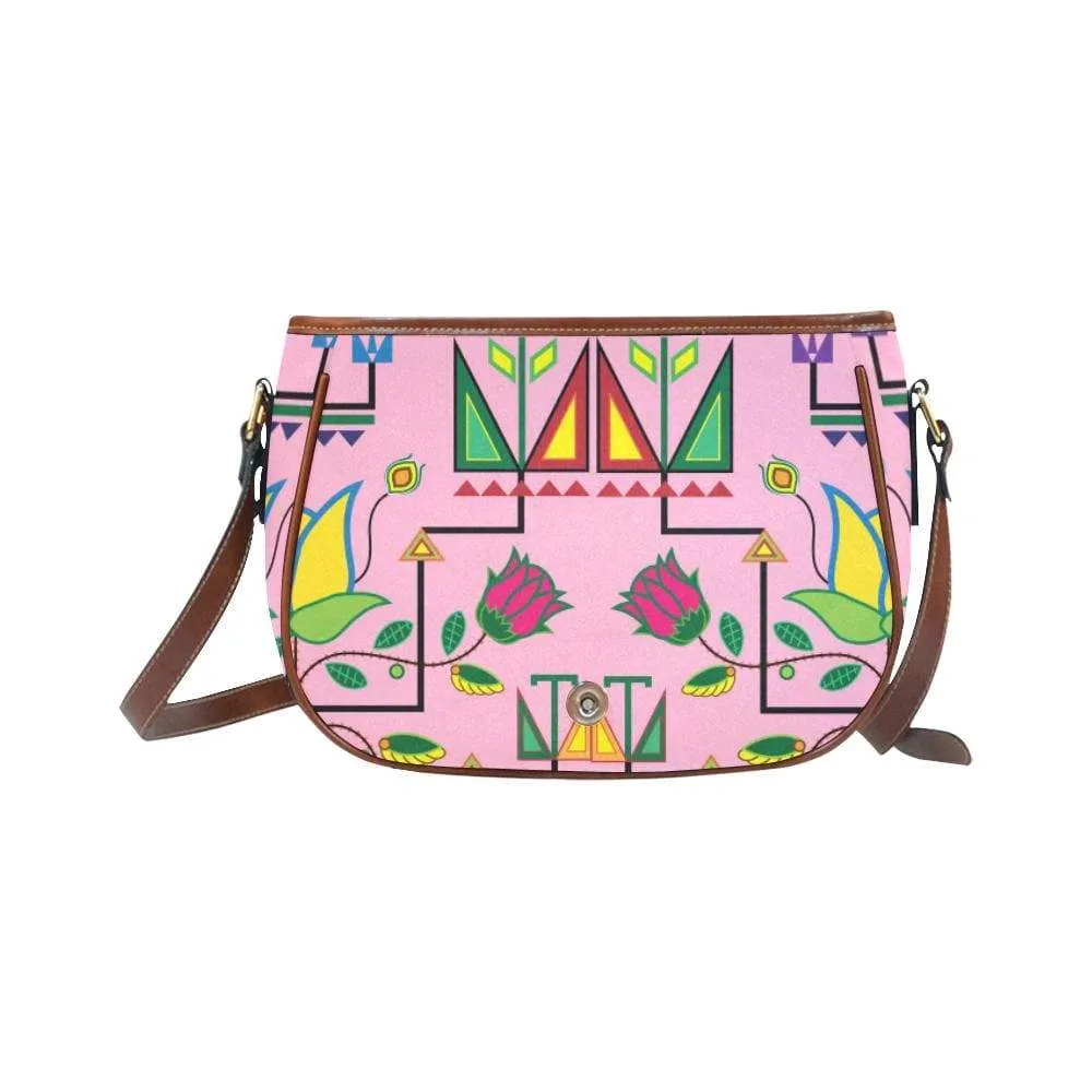 Geometric Floral Summer - Sunset Saddle Bag/Small