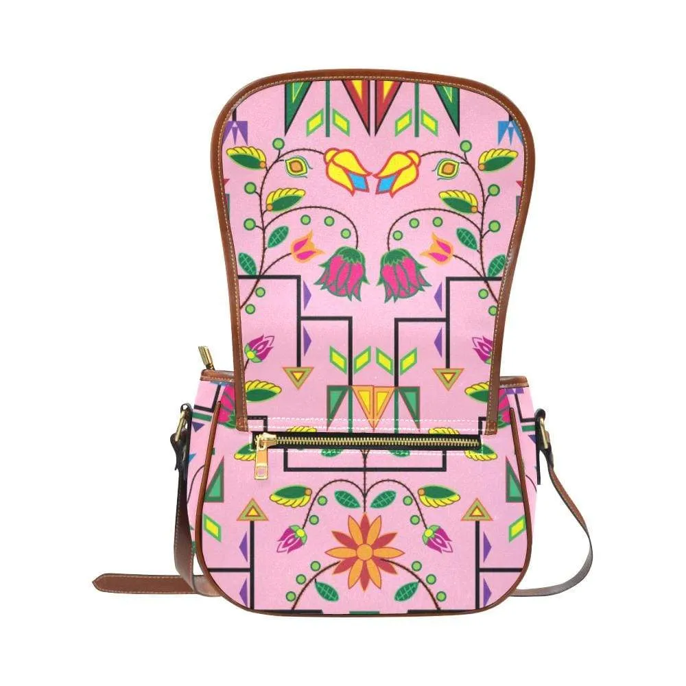 Geometric Floral Summer - Sunset Saddle Bag/Small