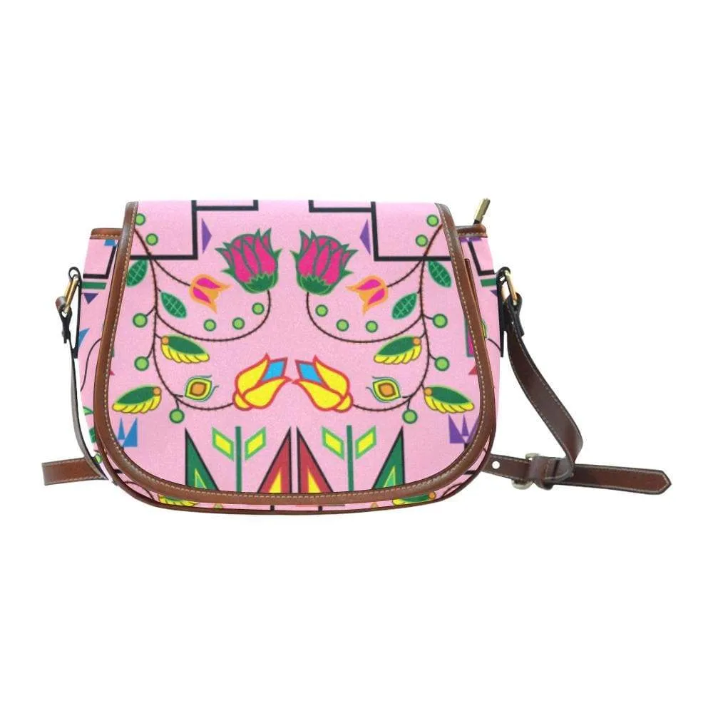 Geometric Floral Summer - Sunset Saddle Bag/Small