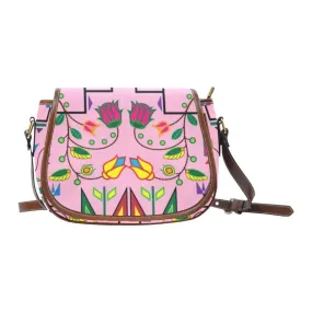 Geometric Floral Summer - Sunset Saddle Bag/Small