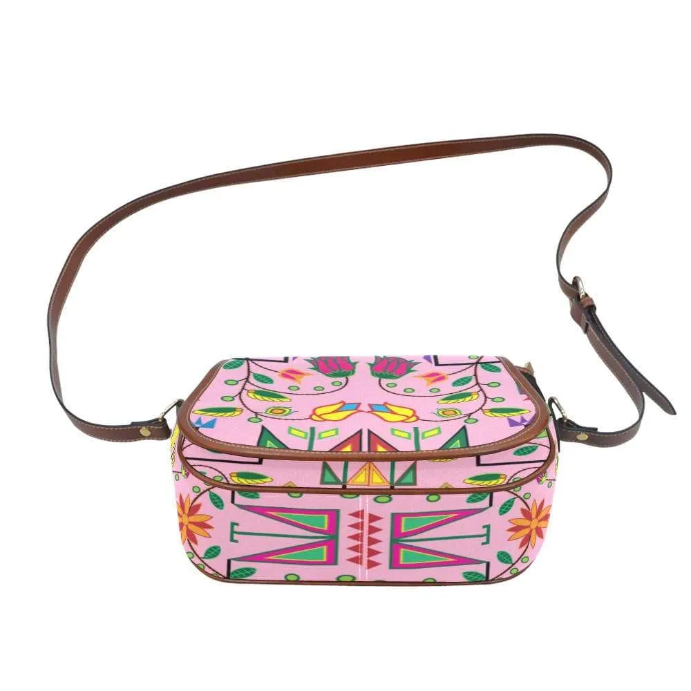 Geometric Floral Summer - Sunset Saddle Bag/Small
