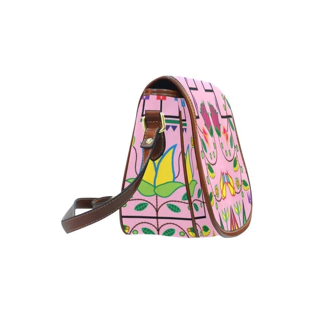 Geometric Floral Summer - Sunset Saddle Bag/Small