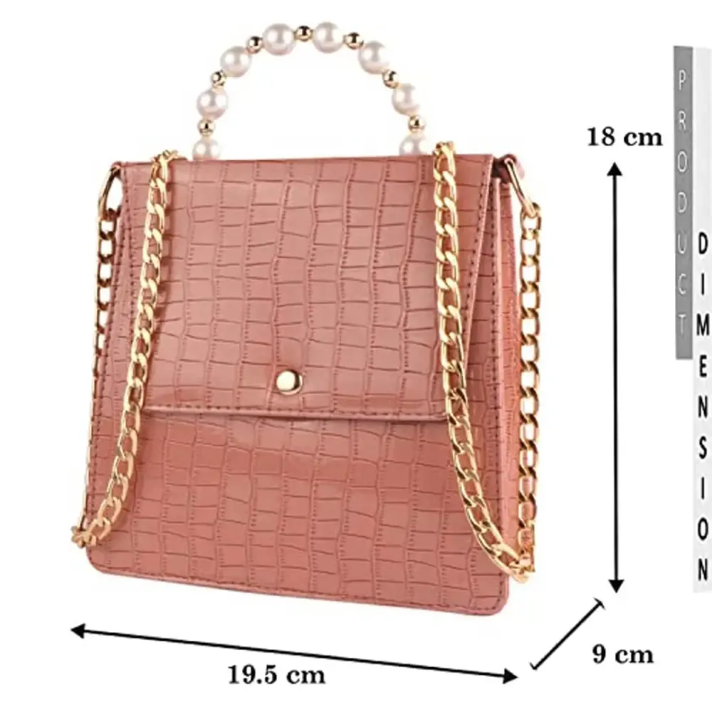 GM CREATIONS? Leatherette Formal Casual Stylish Shoulder Crossbody Side Sling Bags(MAROON)