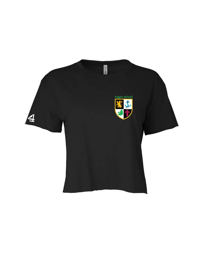 Hagen School Short Sleeve Cropped Cotton Tee