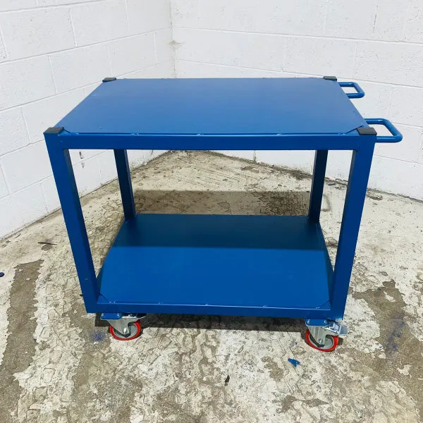 Heavy Duty Industrial 2 Tier Table Trolley With 750-1000KG SWL