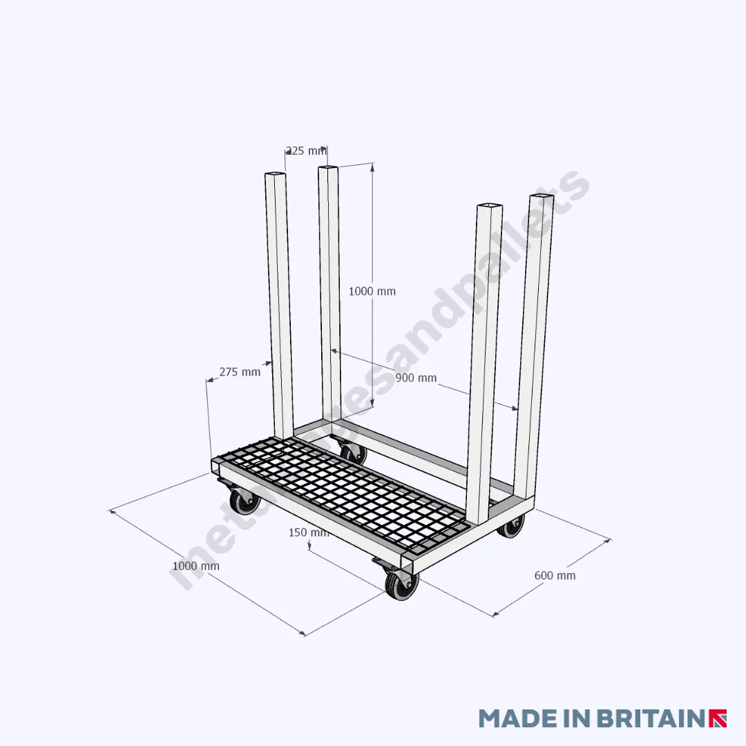 Heavy Duty Sheet & Board Material Handling Trolley