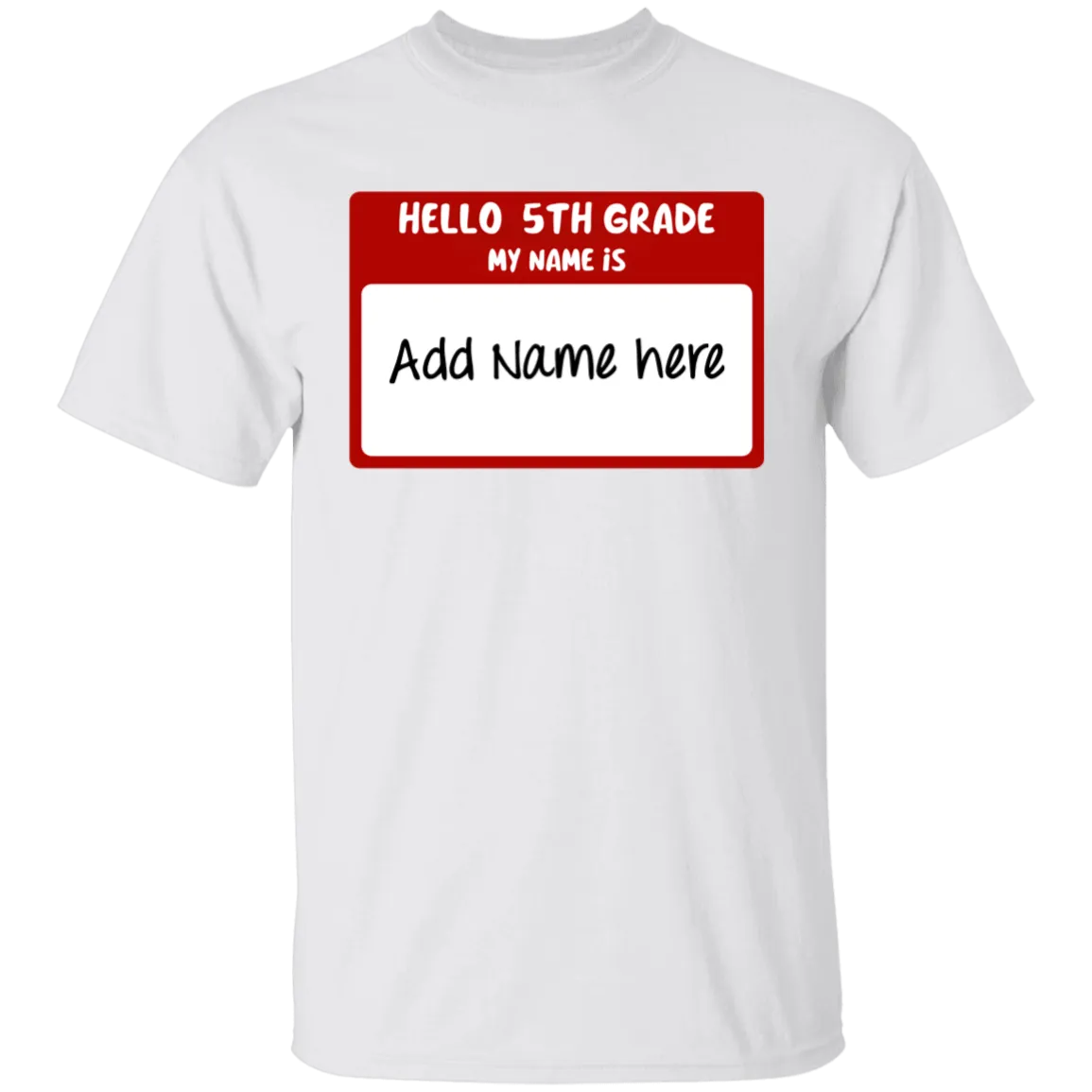 Hello 5th Grade Youth 100% Cotton T-Shirt
