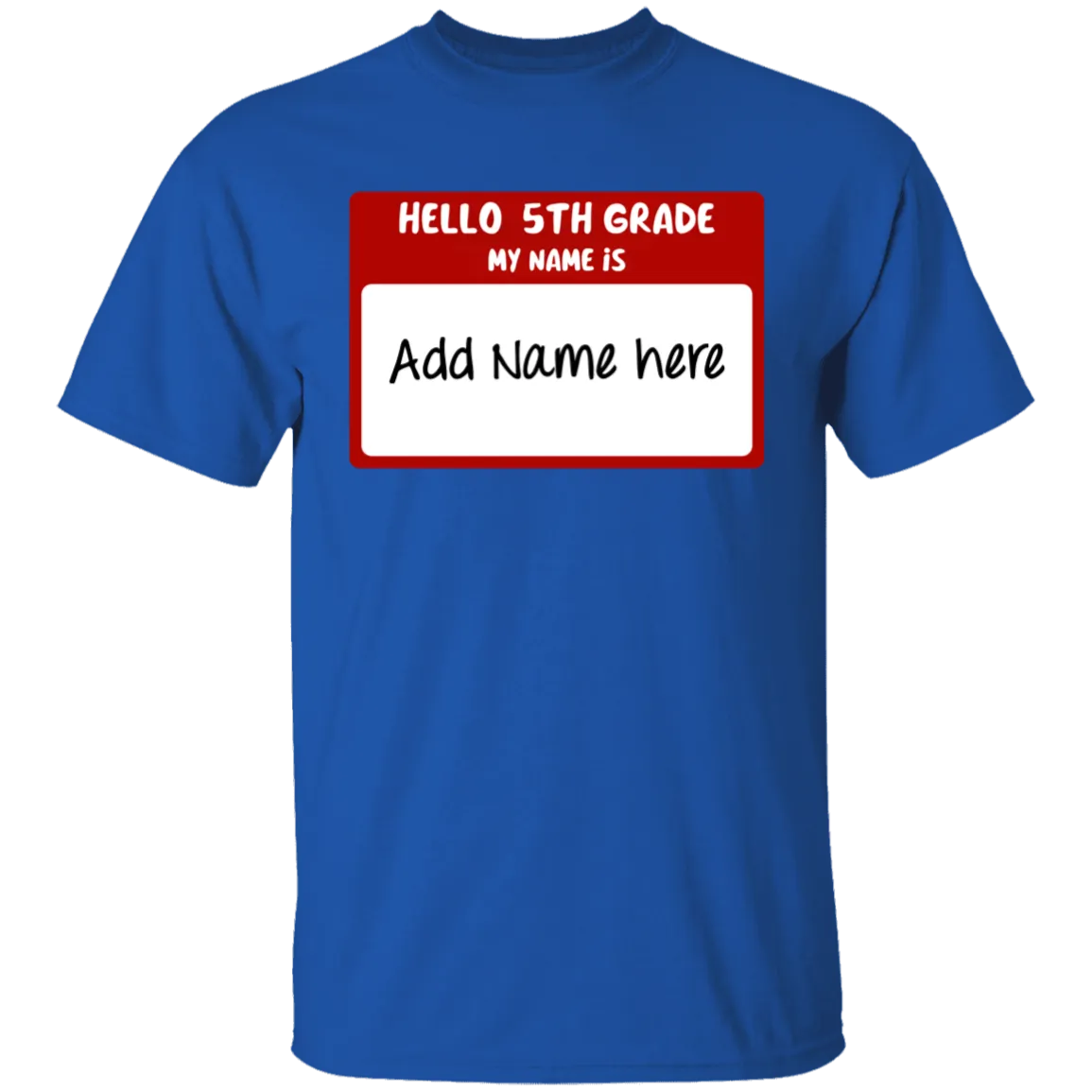 Hello 5th Grade Youth 100% Cotton T-Shirt