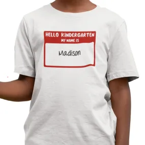 Hello Kindergarten  Youth 100% Cotton T-Shirt