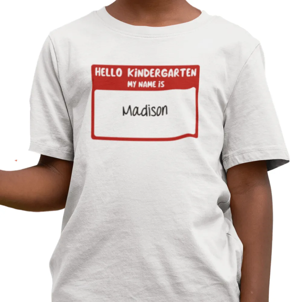 Hello Kindergarten  Youth 100% Cotton T-Shirt