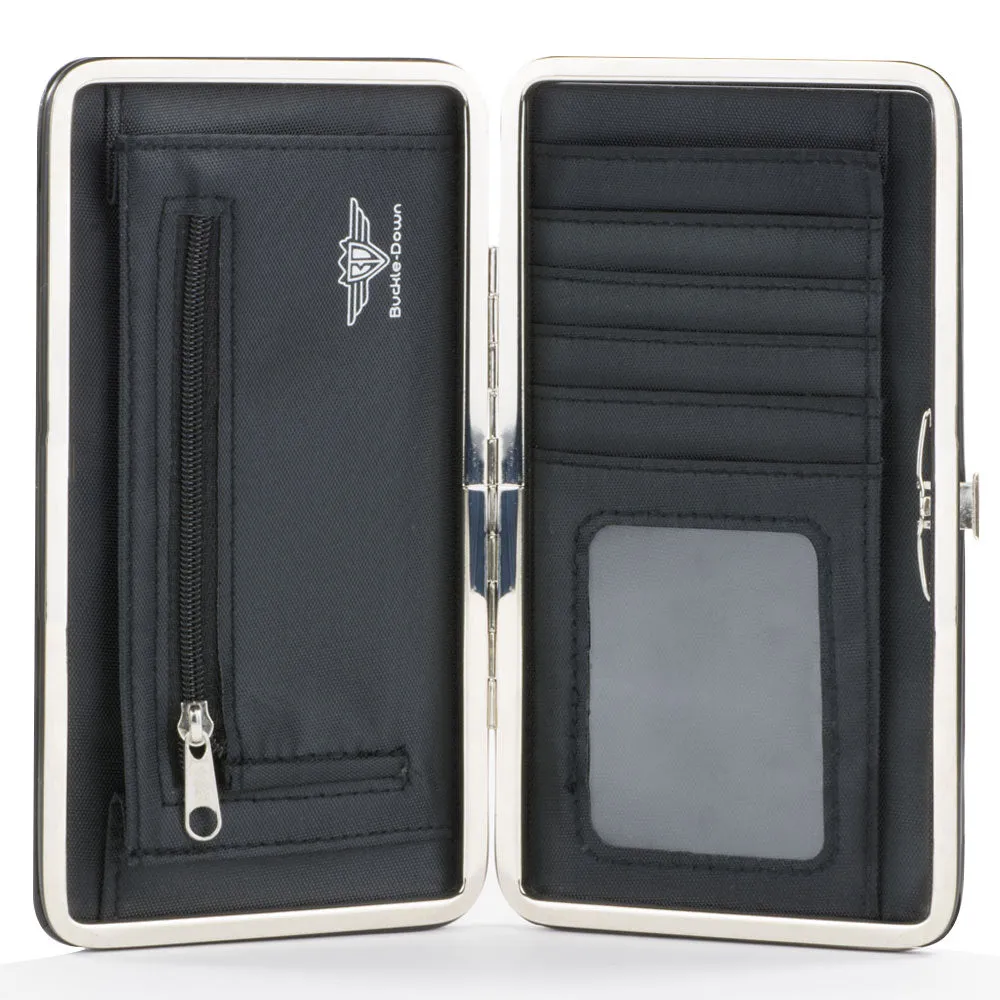 Hinged Wallet - Slang Verbiage Stacked Black/Multi Color
