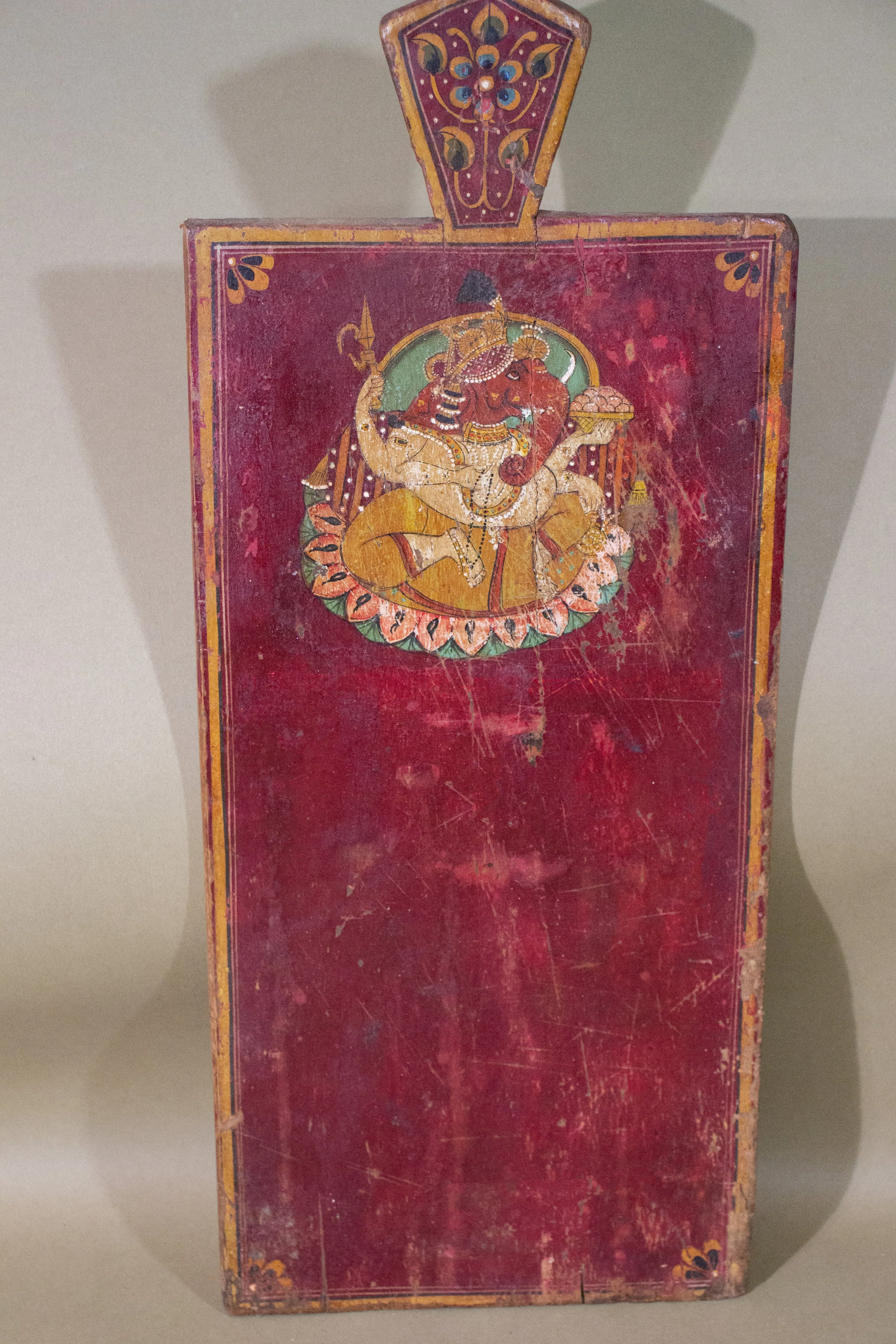 Indian Wood and Polychrome Writing Tablet
