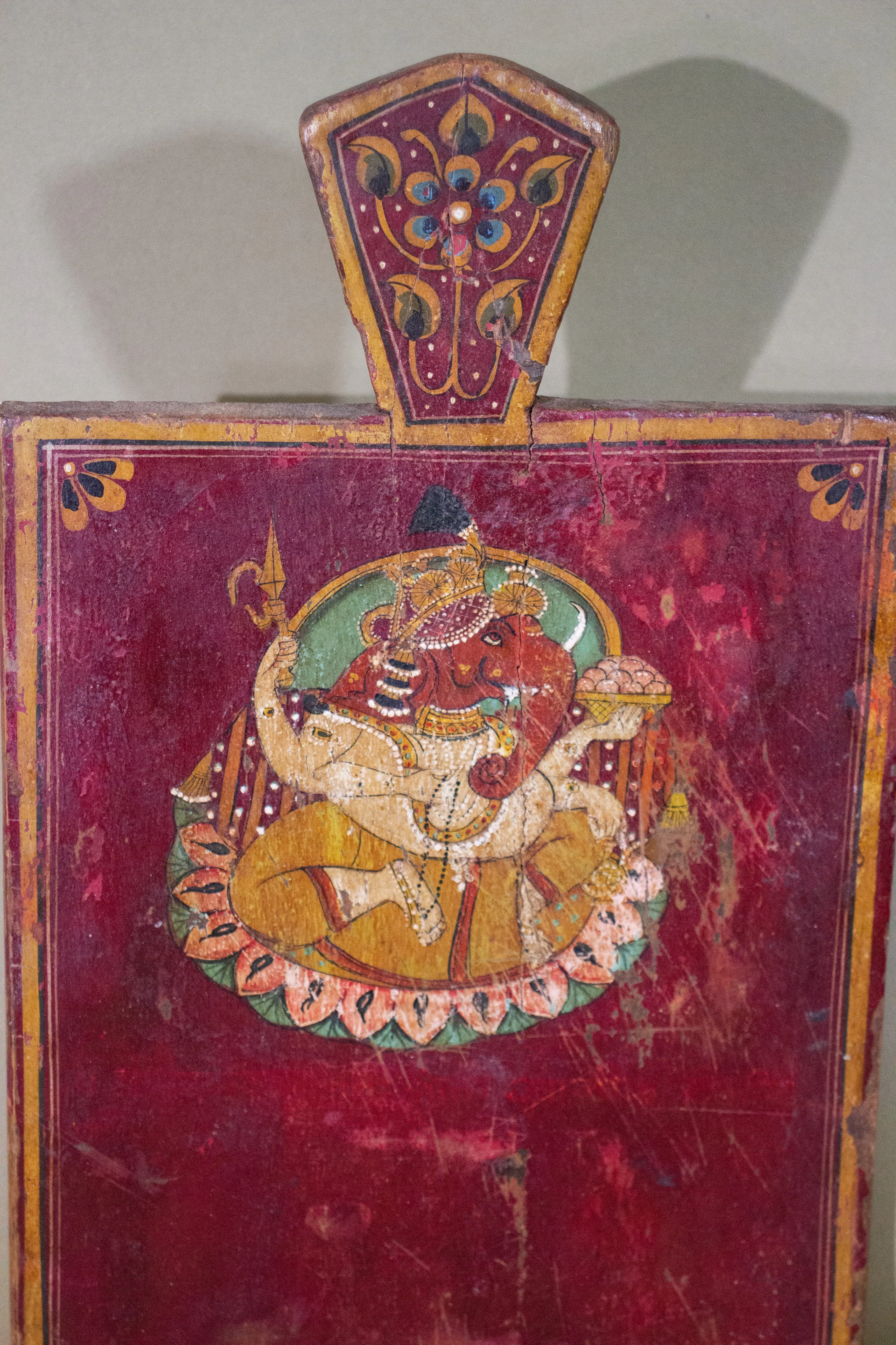 Indian Wood and Polychrome Writing Tablet