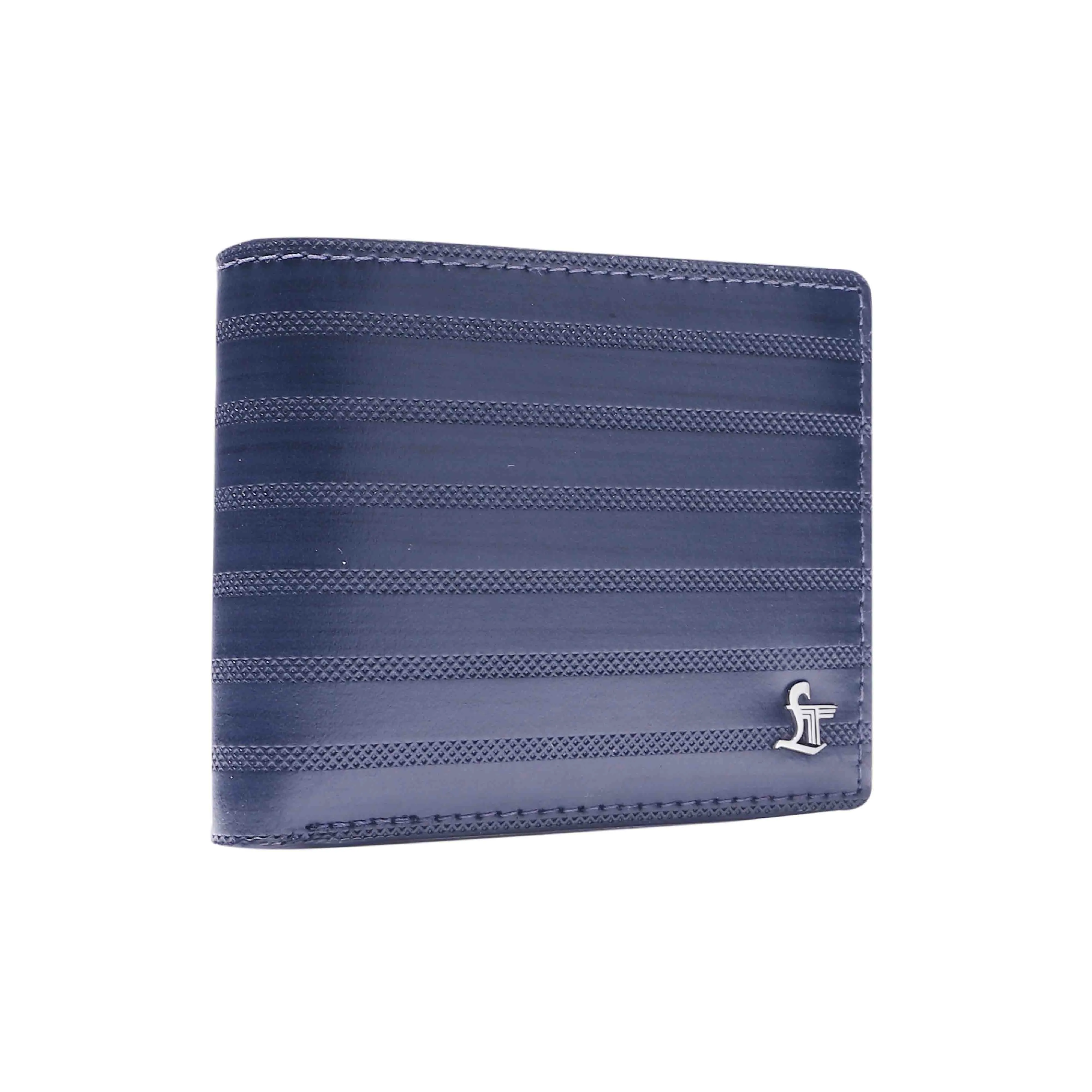 Italian VT Stripe | Genuine Leather Wallet and Belt Gift Set | Wallet and Belt Combo | Plus Size Mens Belts | Colour: Blue