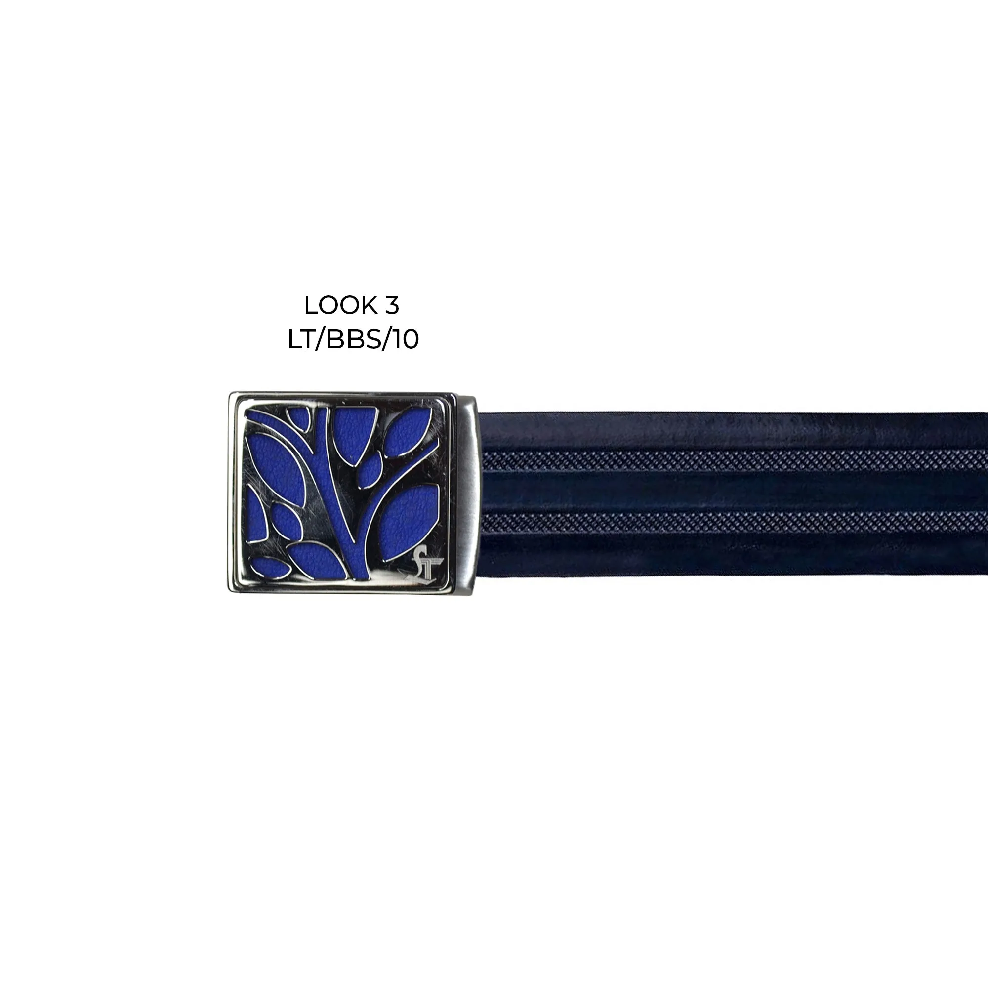 Italian VT Stripe | Genuine Leather Wallet and Belt Gift Set | Wallet and Belt Combo | Plus Size Mens Belts | Colour: Blue