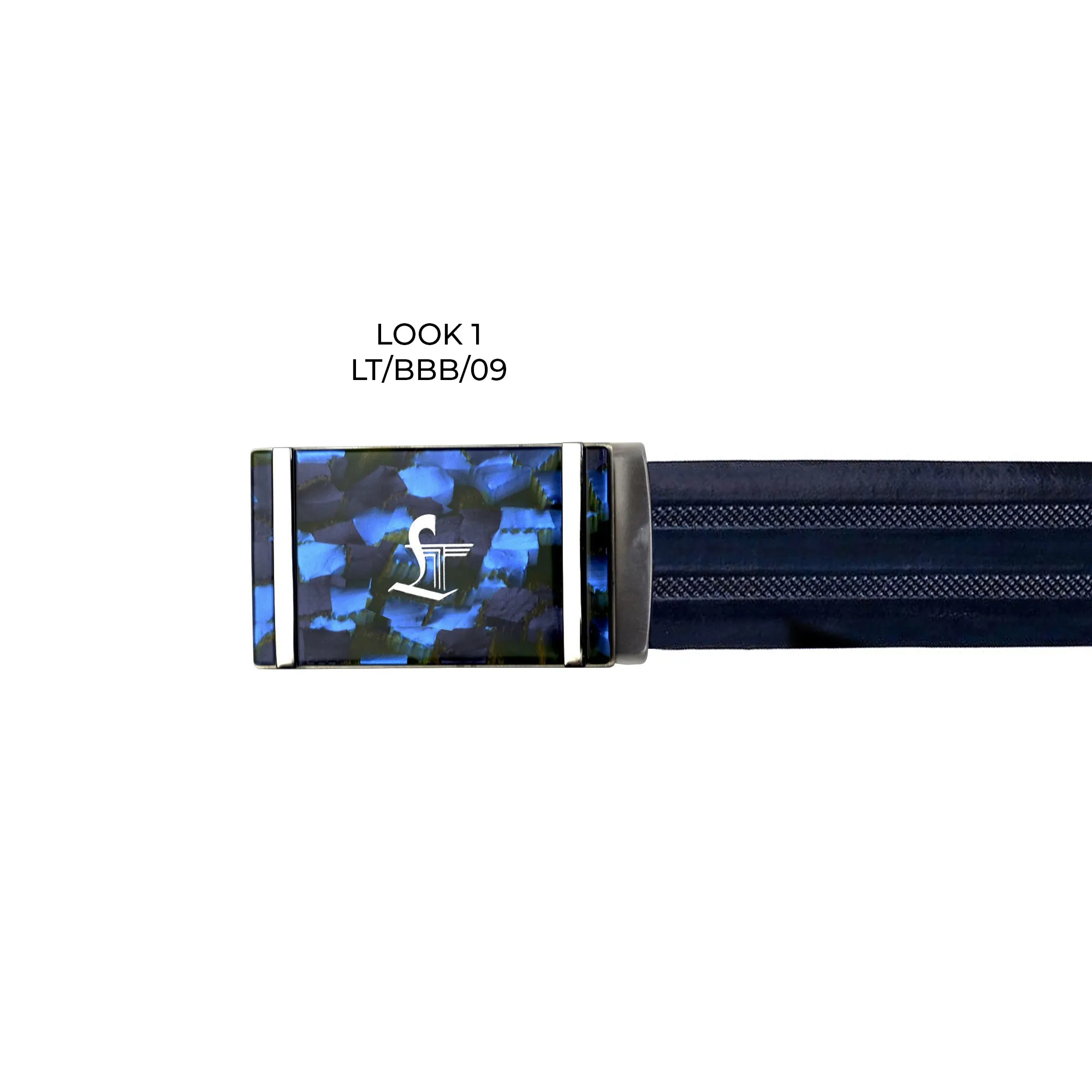 Italian VT Stripe | Genuine Leather Wallet and Belt Gift Set | Wallet and Belt Combo | Plus Size Mens Belts | Colour: Blue