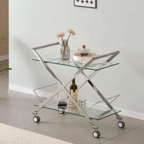 Kandima Serving Trolley (Available in Silver or Gold)