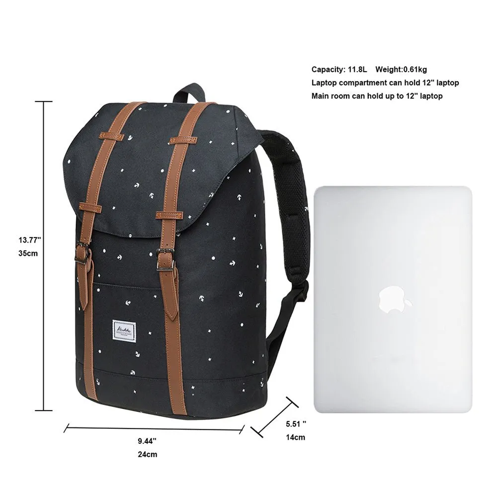 KAUKKO Backpack for city trips, EP6-10 ( Black / 11.8L )