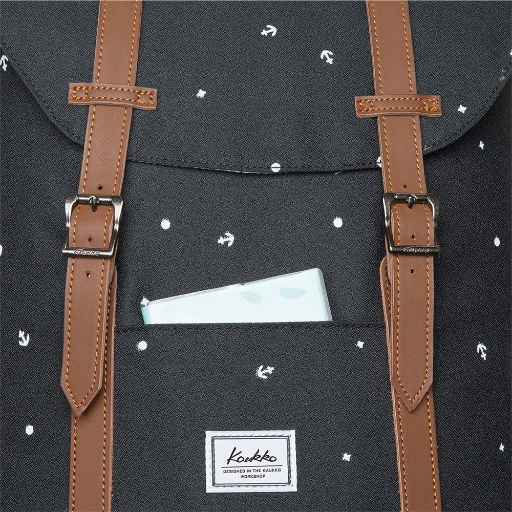 KAUKKO Backpack for city trips, EP6-10 ( Black / 11.8L )