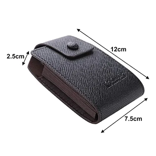 Kuber Industries Card Holder Wallet for Men Women|Debit Credit Card Holder|Wallet for Id, Visiting Card, Buisness Card|Button Closure|Black (Pack of 4)