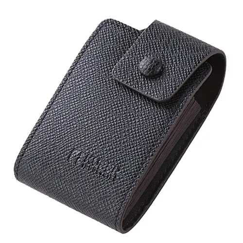 Kuber Industries Card Holder Wallet for Men Women|Debit Credit Card Holder|Wallet for Id, Visiting Card, Buisness Card|Button Closure|Black (Pack of 4)