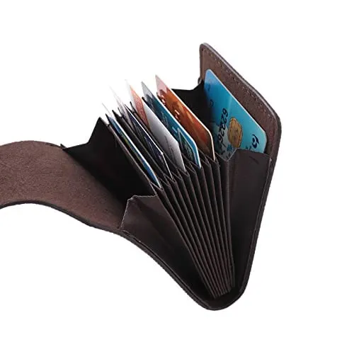 Kuber Industries Card Holder Wallet for Men Women|Debit Credit Card Holder|Wallet for Id, Visiting Card, Buisness Card|Button Closure|Black (Pack of 4)