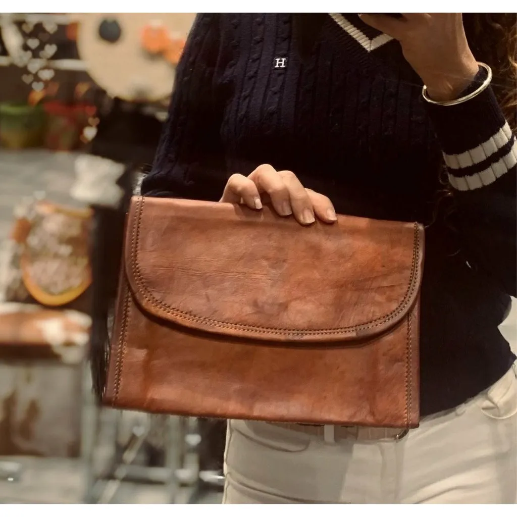 Large leather wallet with zipper #w99