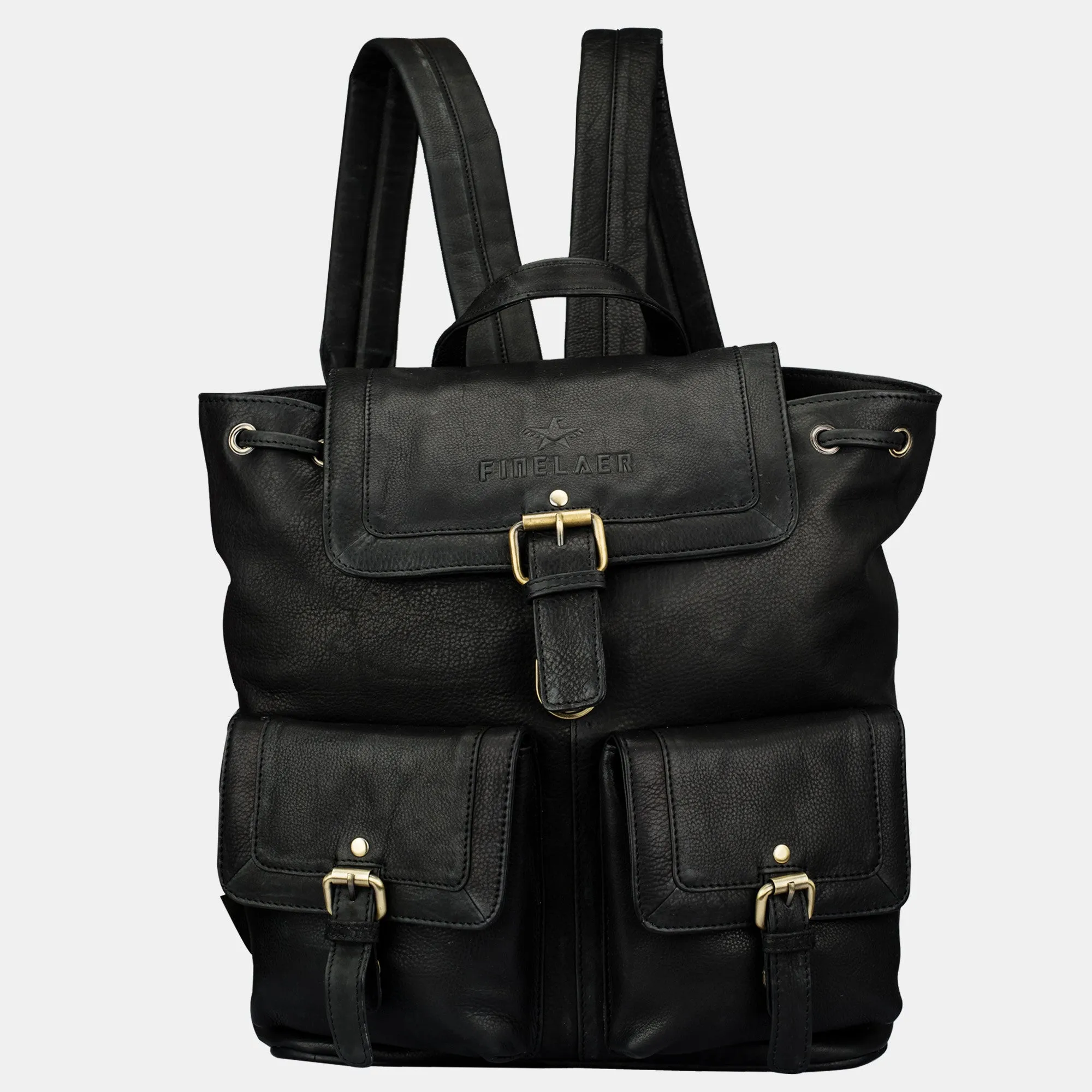 Leather Hiking Backpack Purse For Women