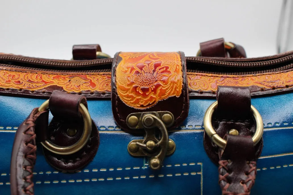 Leather Jeans Handbag #832