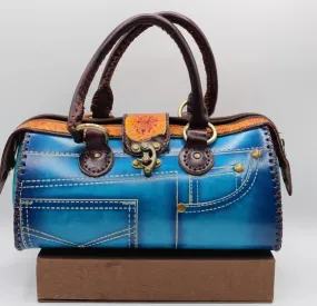 Leather Jeans Handbag #832