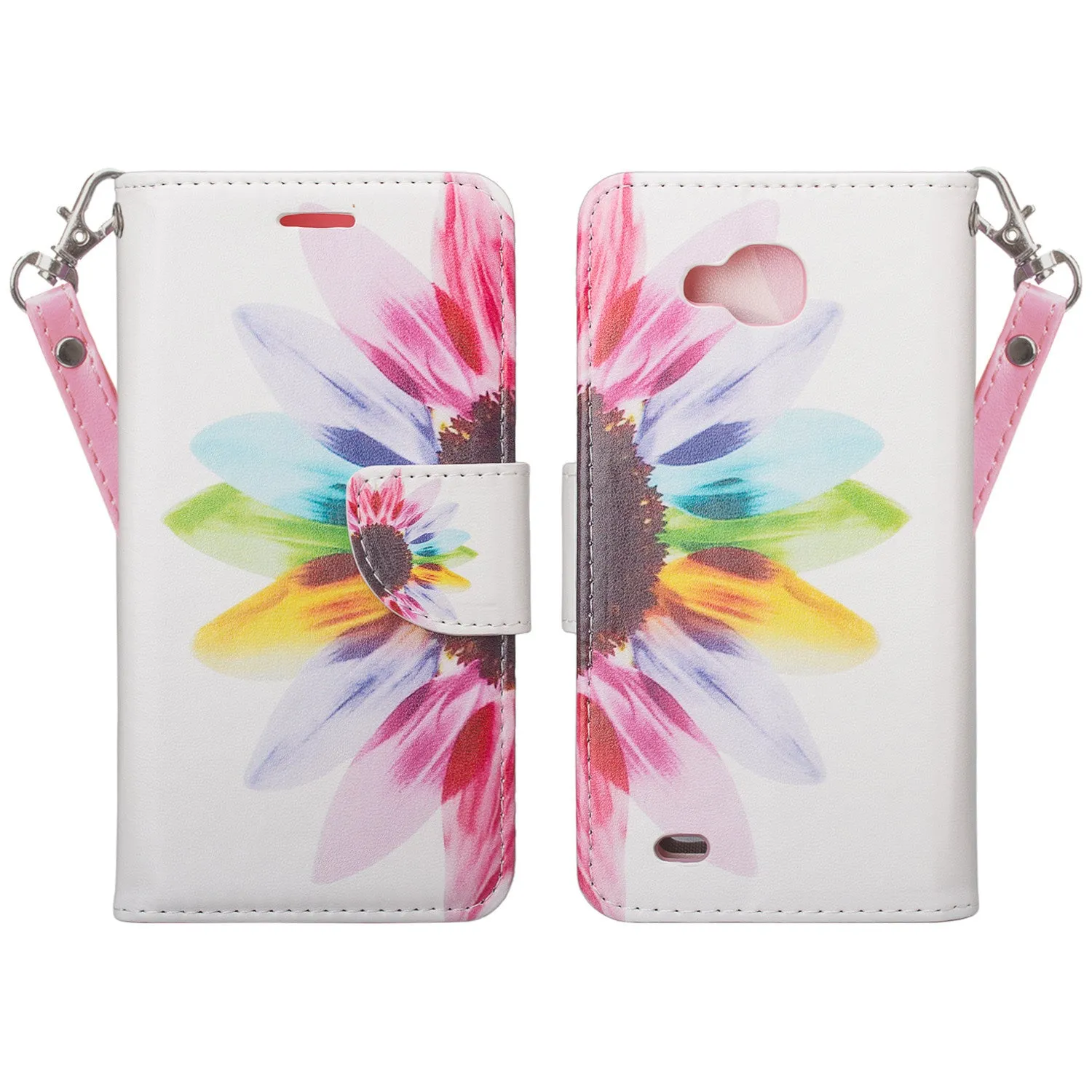 LG V9 Case, LG V9 Wallet Case, Slim Flip Folio [Kickstand] Pu Leather Wallet Case with ID & Card Slots & Pocket   Wrist Strap - Vivid Sunflower
