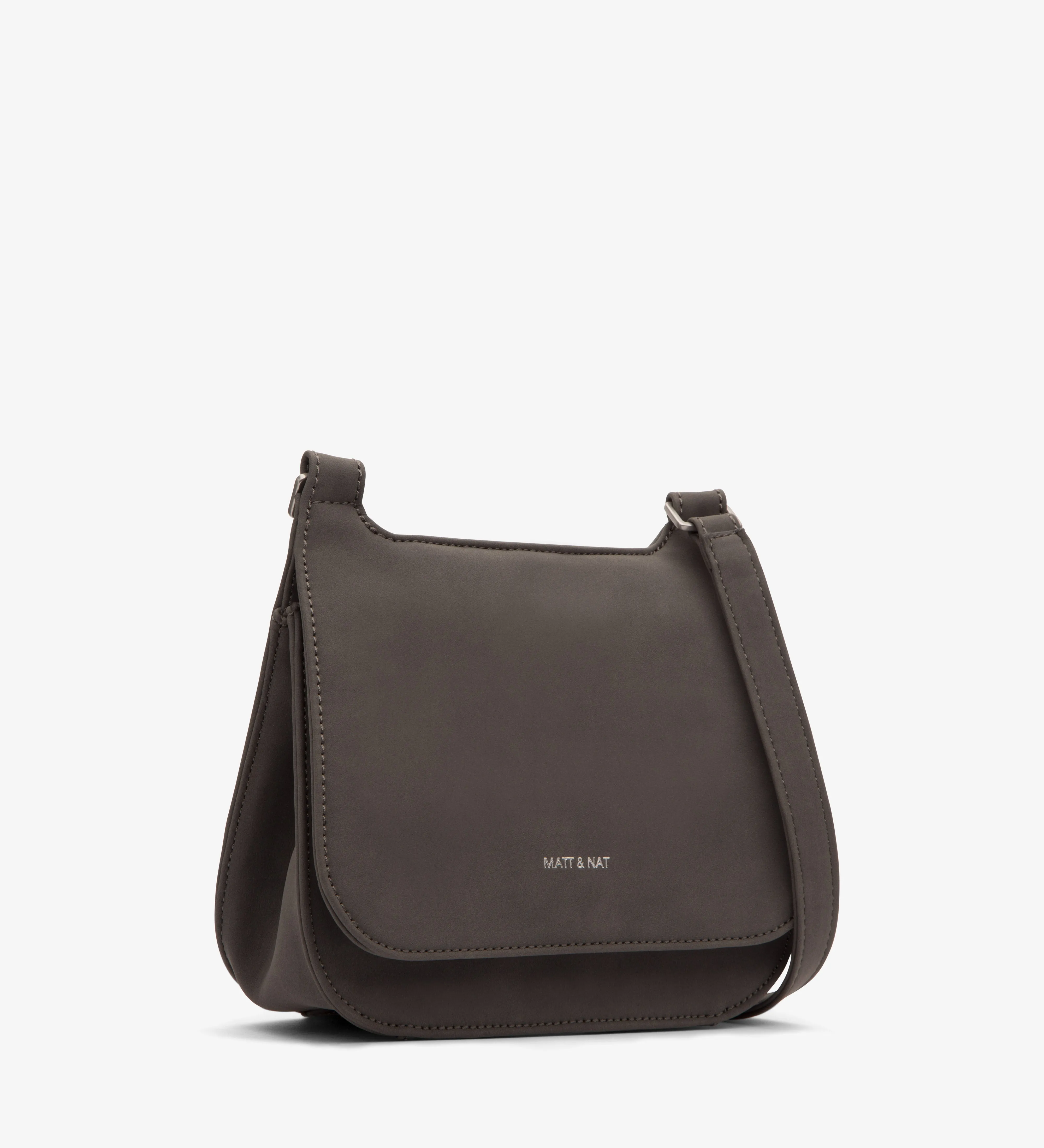 LUNA MINI Faux Suede Saddle Bag