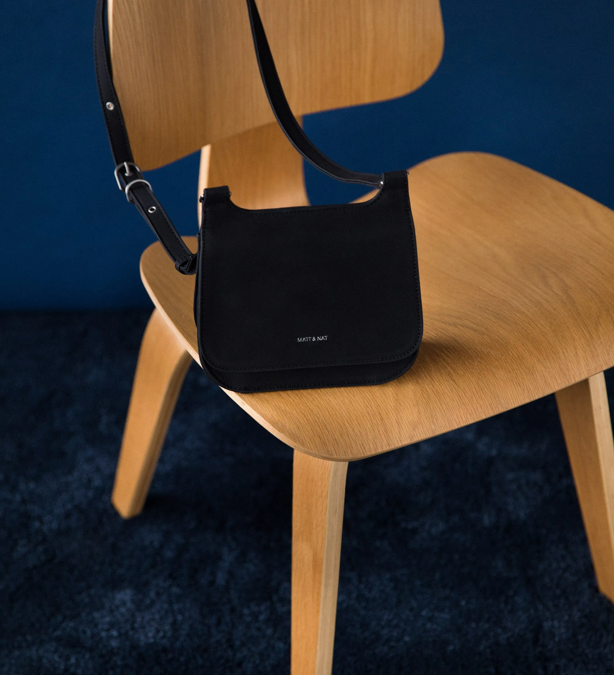 LUNA MINI Faux Suede Saddle Bag