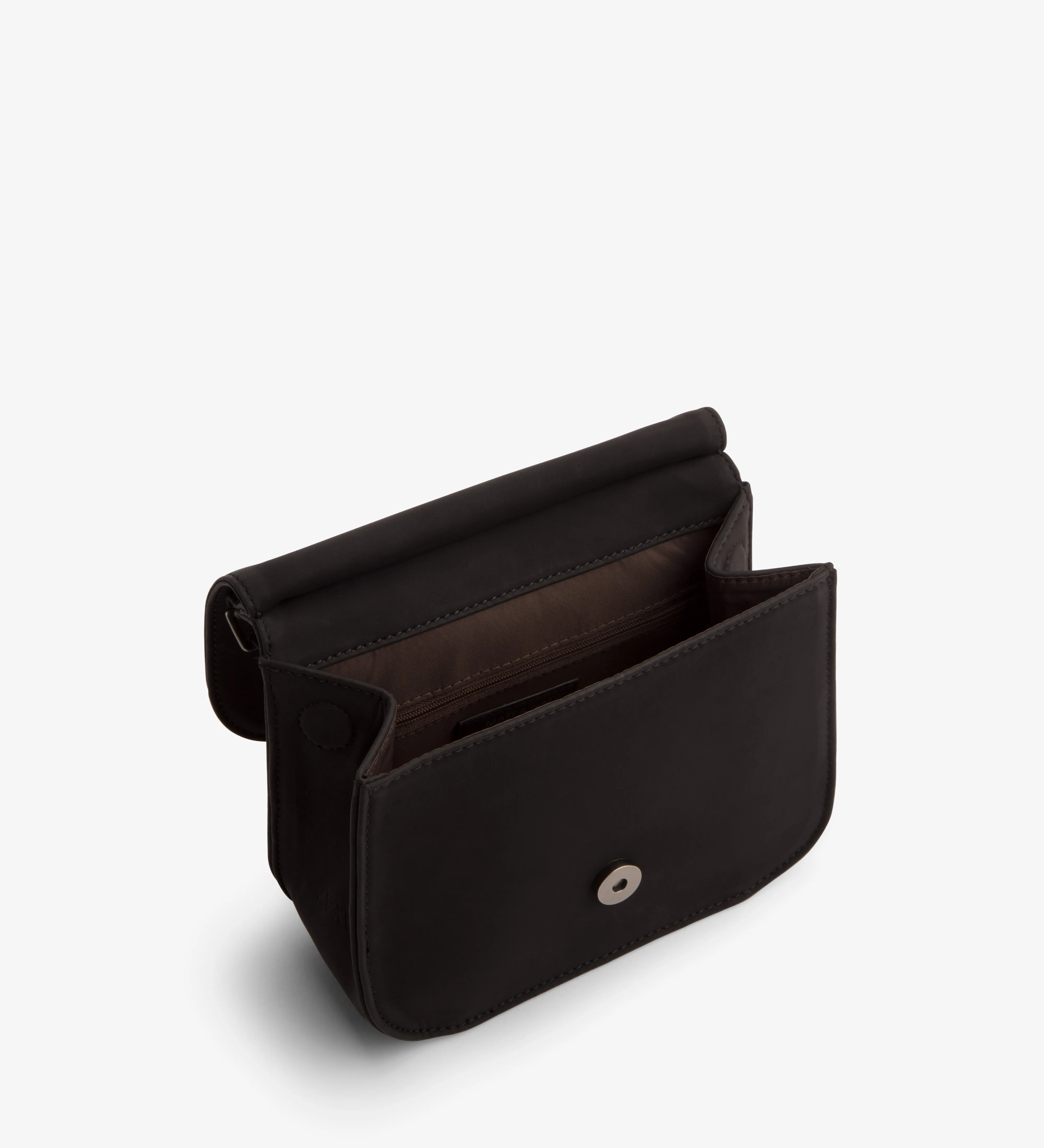 LUNA MINI Faux Suede Saddle Bag