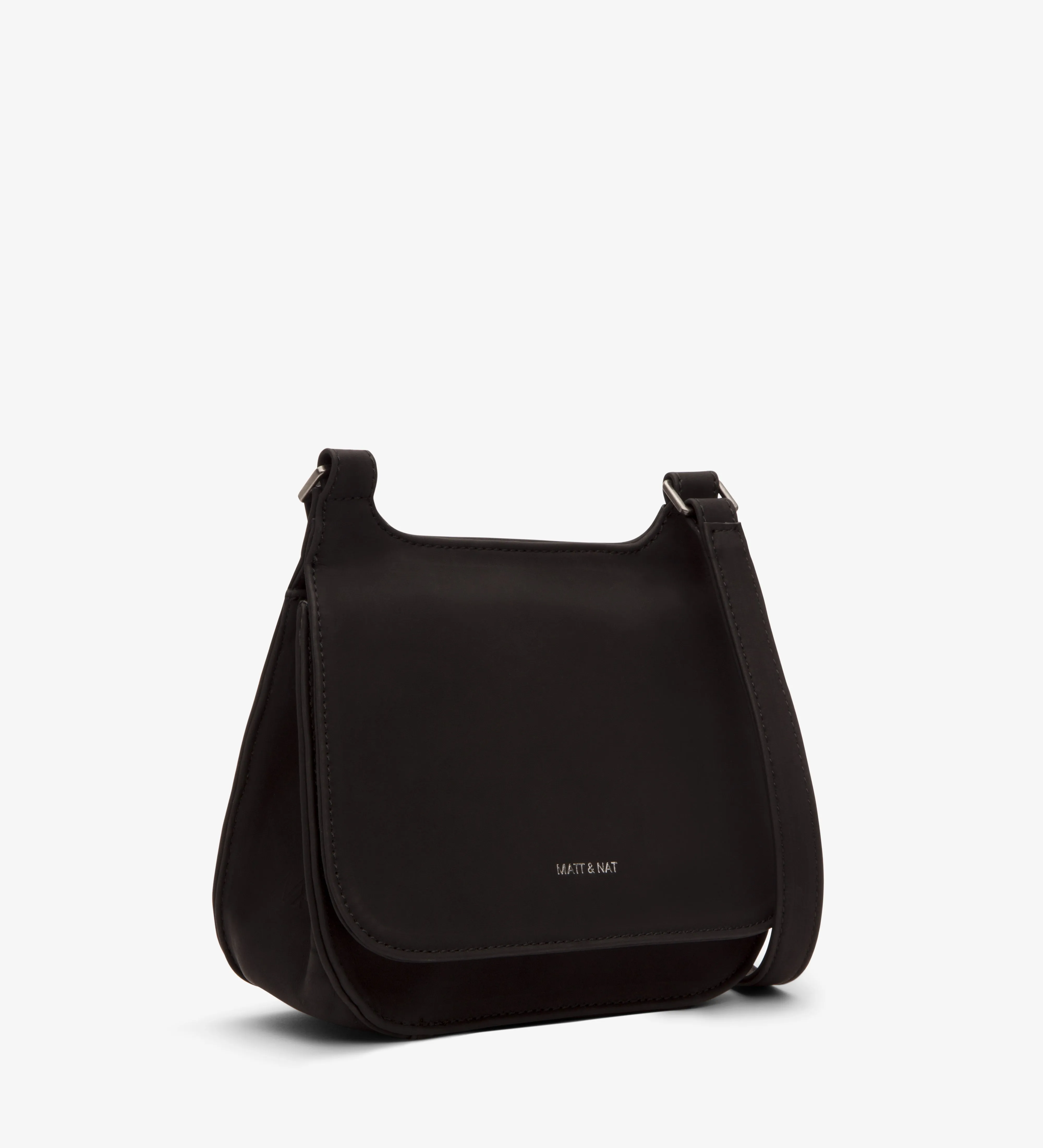 LUNA MINI Faux Suede Saddle Bag