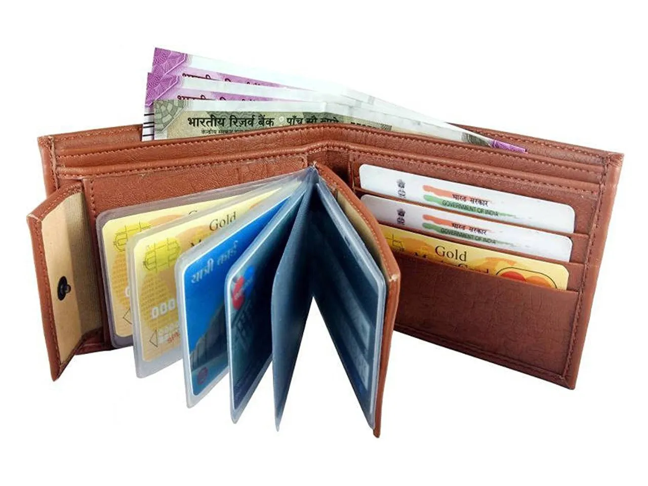 Luxurious & High Quality of Brown Color Artificial Leather Wallet for Male
