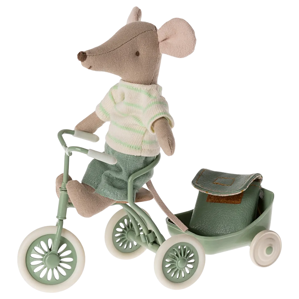 Maileg Tricycle Mouse, Big Brother with Bag B