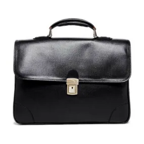 Maison Heritage NEON NOIR Leather Messenger shoulder Bag Black