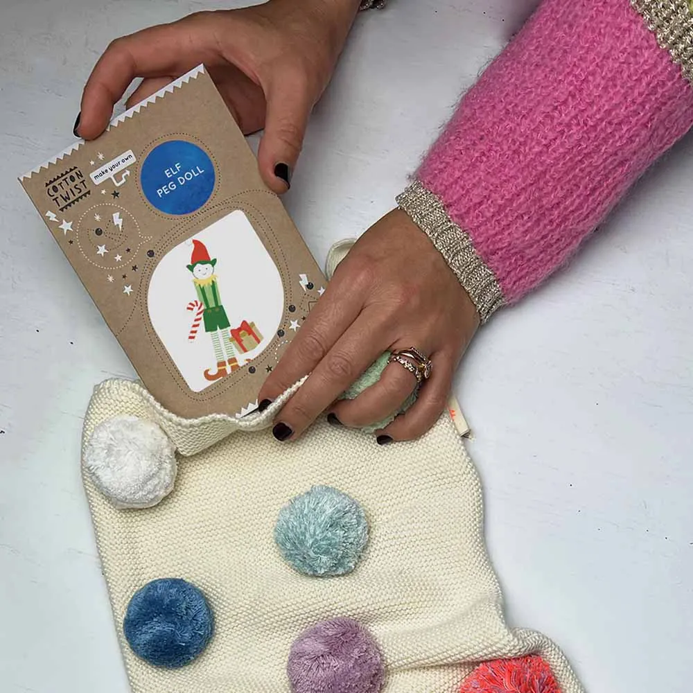 Make Your Own Elf Peg Doll Kit