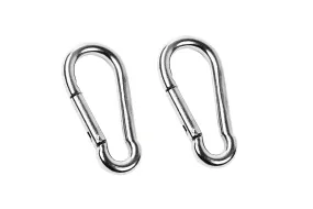 Marine City 316 Stainless-Steel 4” Carabiners/Clip Snap Hook for Climbing, Fishing, Hiking (2pcs)