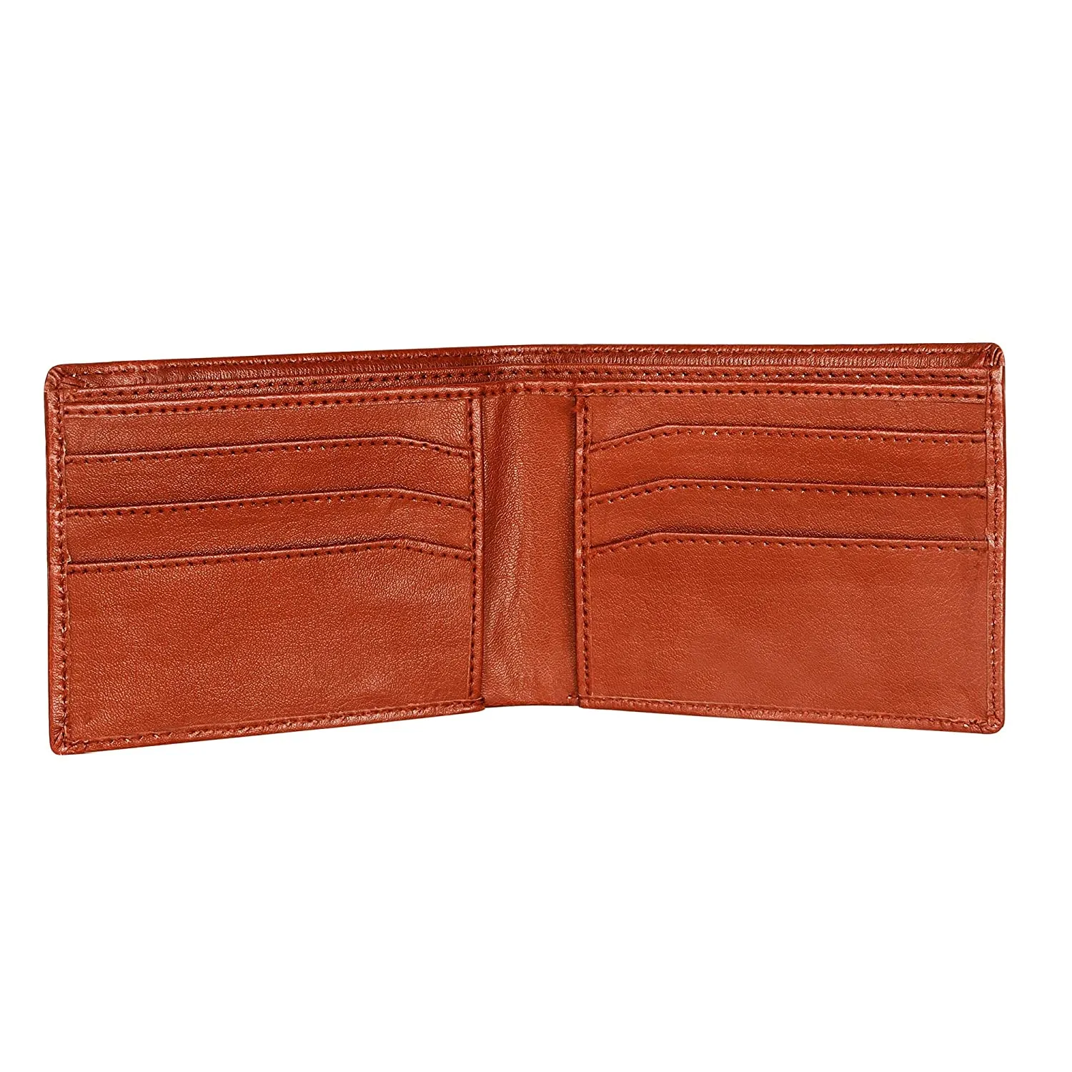Men Tan Artificial Leather Wallet  (6 Card Slots)