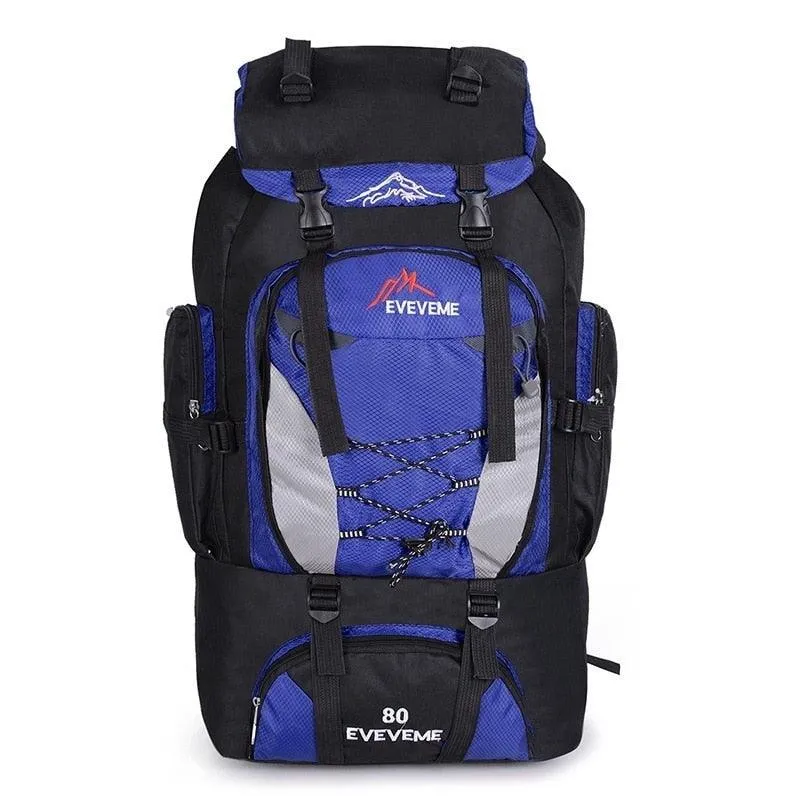Men&#39;s 80L Large Waterproof Climbing Hiking Backpack Camping Mountaineering Backpack Sport Outdoor Rucksack Bag