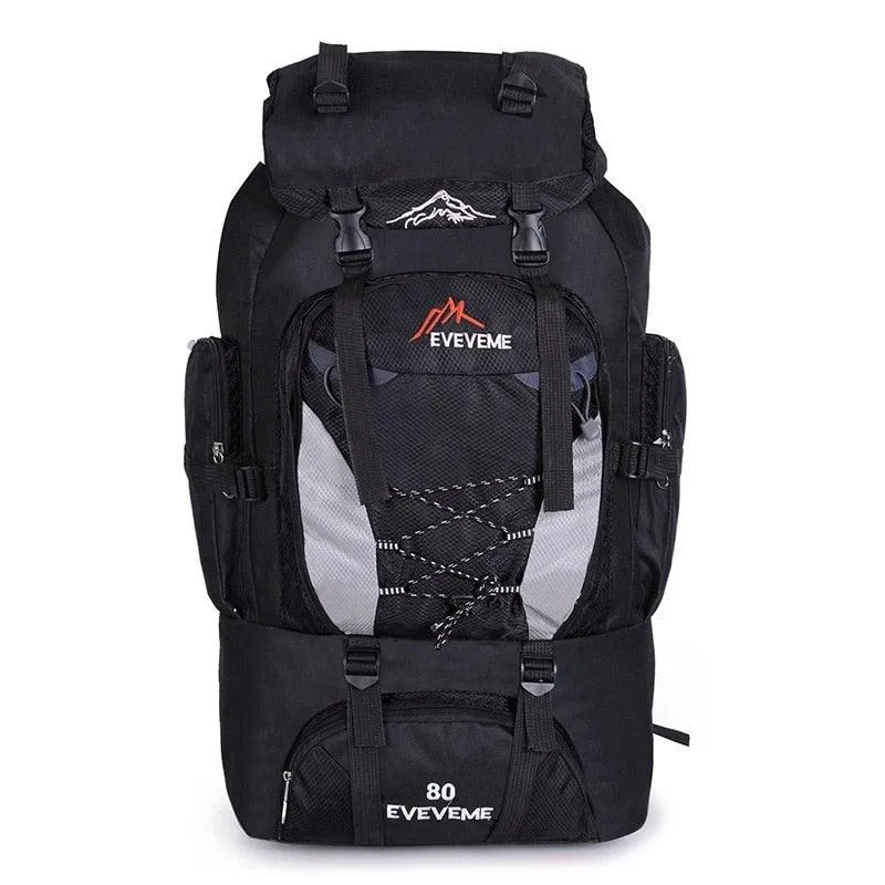 Men&#39;s 80L Large Waterproof Climbing Hiking Backpack Camping Mountaineering Backpack Sport Outdoor Rucksack Bag