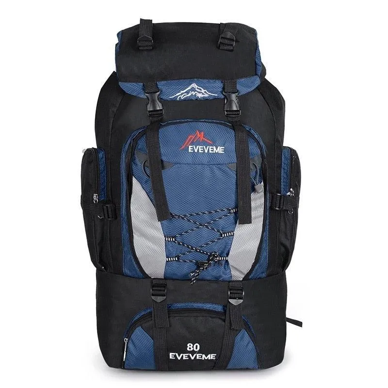 Men&#39;s 80L Large Waterproof Climbing Hiking Backpack Camping Mountaineering Backpack Sport Outdoor Rucksack Bag