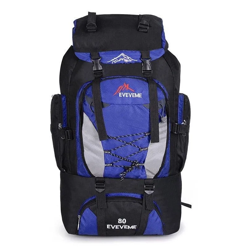 Men&#39;s 80L Large Waterproof Climbing Hiking Backpack Camping Mountaineering Backpack Sport Outdoor Rucksack Bag