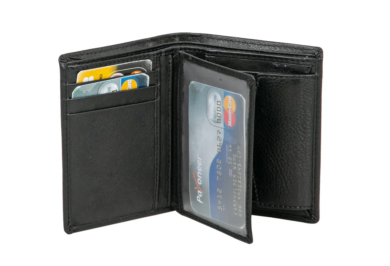 MENS LEATHER WALLET 33610 (BLACK)