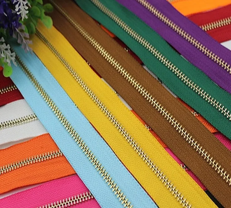 Metal Zipper #5 30mm Unfinished Bag Purse Clothes Leather Jacket Hardware Leathercraft Wholesale Handmade Purse Handbag Making Sold by Yards