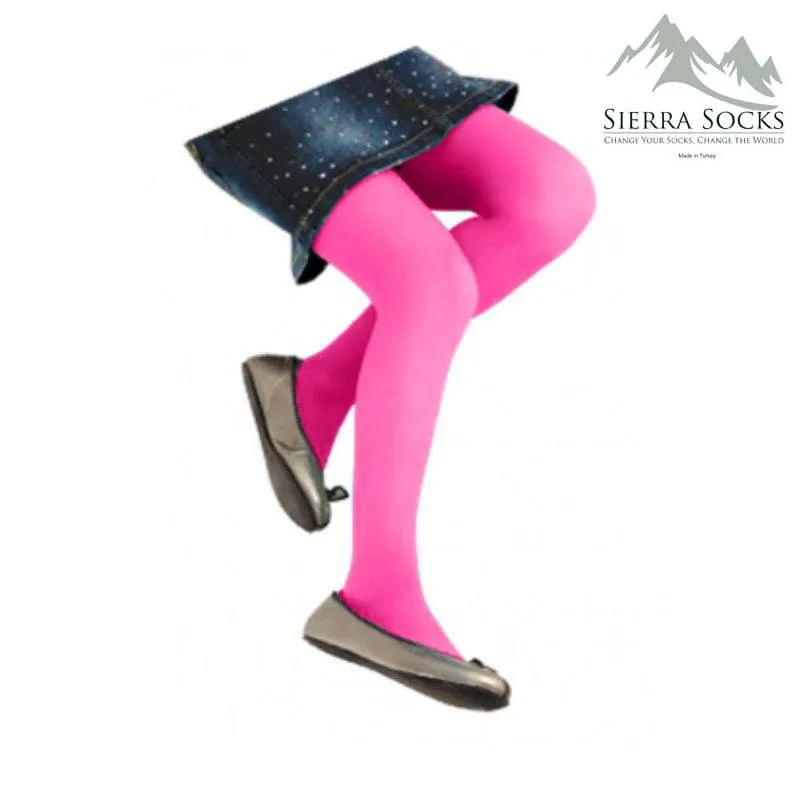 Micro 50 Plain - Flat Knit Year-Round Tights, Girls Tight, Available Differnt Color and Size