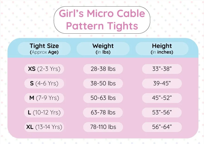 Micro 50 Plain - Flat Knit Year-Round Tights, Girls Tight, Available Differnt Color and Size